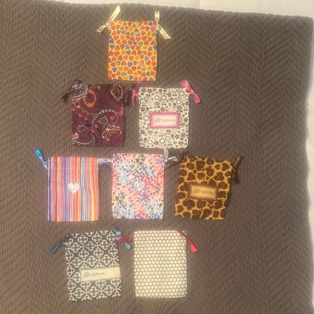 Brighton Multicolor Patterned Drawstring Pouches - image 2